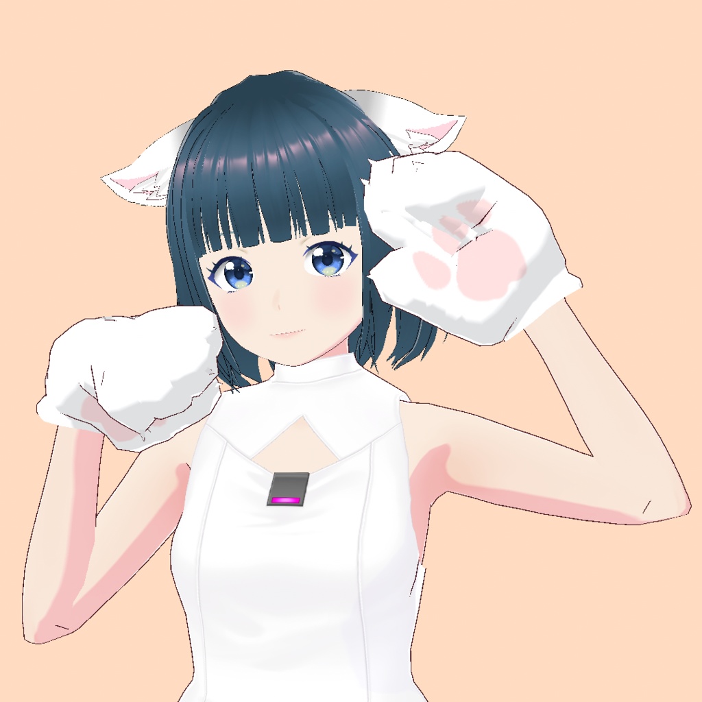 VRoid Studio 肉球が可愛い【猫の手】カラー変更可 腕飾りデータ カスタムアイテム かわいい カワイイ ネコの手 ねこ ねこの手 ネコミミ 猫耳 ねこ耳 ネコ耳 cat hand pretty cute nekomimi vroidstudio