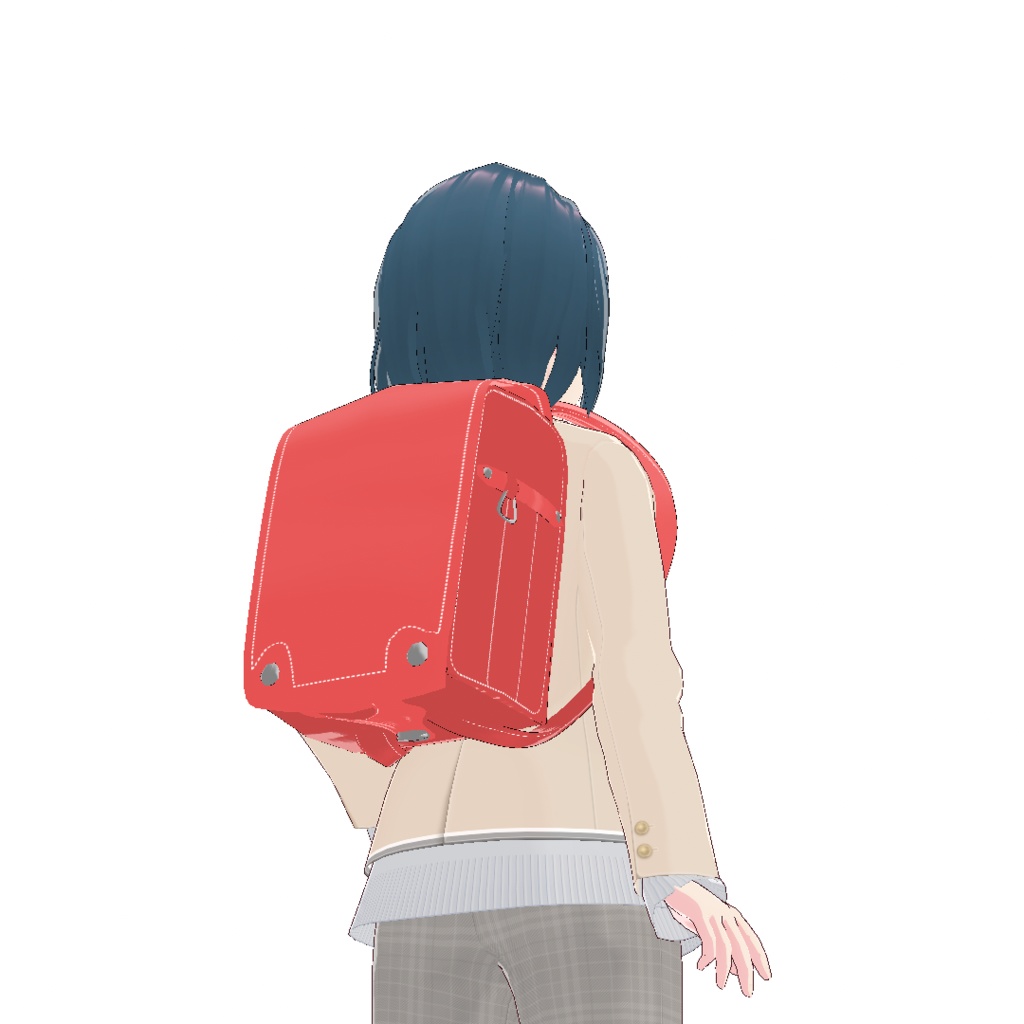 VRoid Studio 正式版 黄帽&ランドセル カラー変更可 小学生 小学校 髪型プリセット(はね毛&あほ毛) 制服 学生 黄色 帽子と通学リュック japanese japan school bag Hair preset かわいい pretty 赤 ピンク 黒 青 ブルー red pink black blue Elementary school vroidstudio