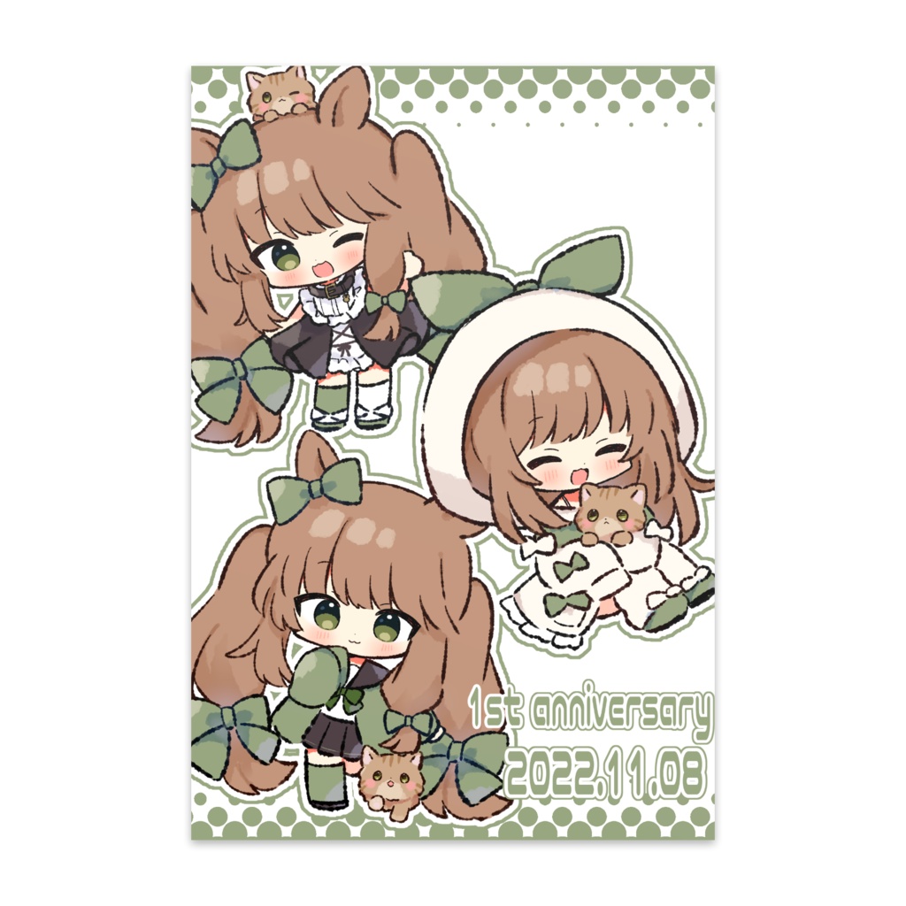 一周年記念🐰 ぐーぐーと一緒❕アクリルキーホルダー🐱