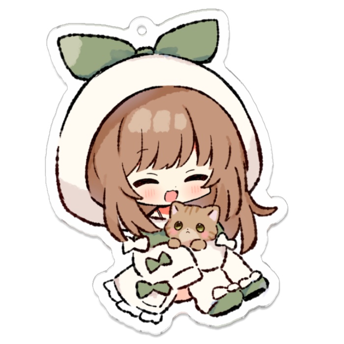 一周年記念🐰 ぐーぐーと一緒❕アクリルキーホルダー🐱