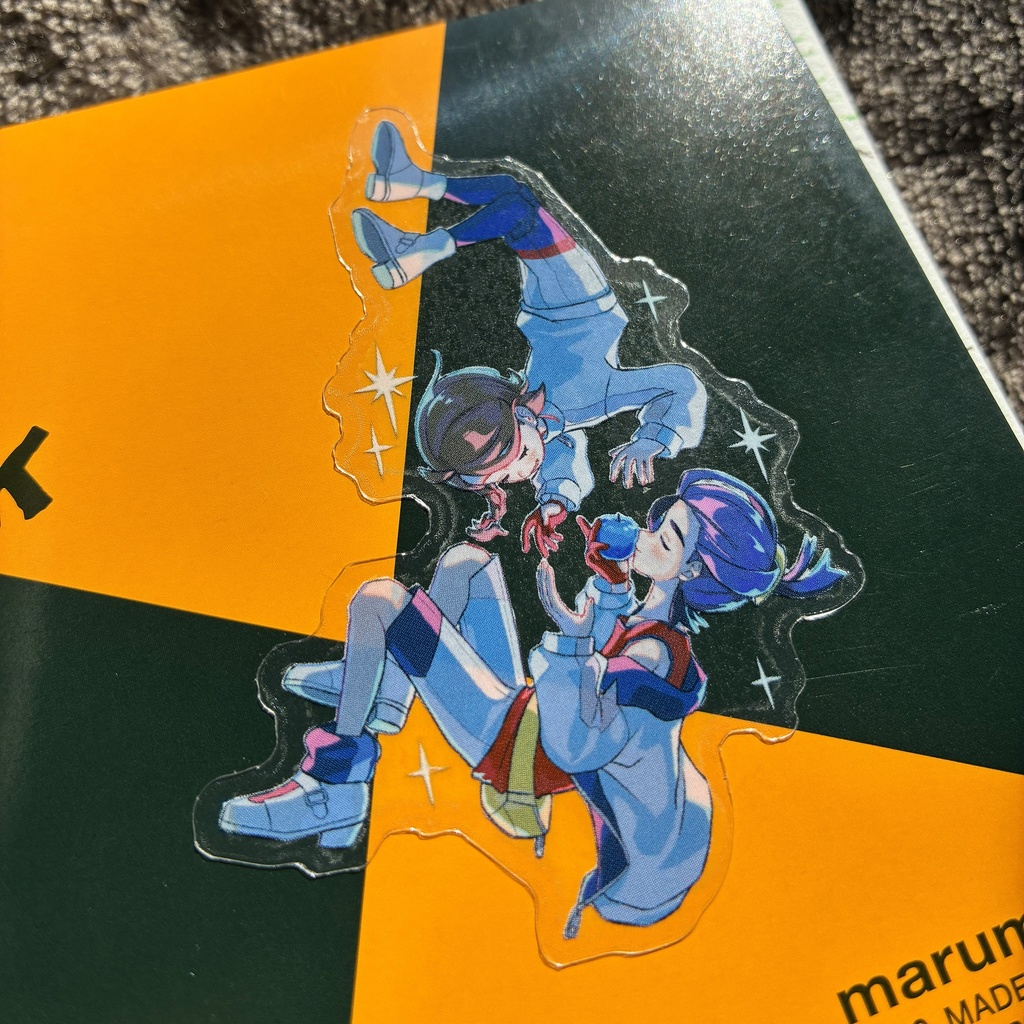 【非公式】【セット】スグアオ ガラスのりんごアクリルスタンド+クリアシール