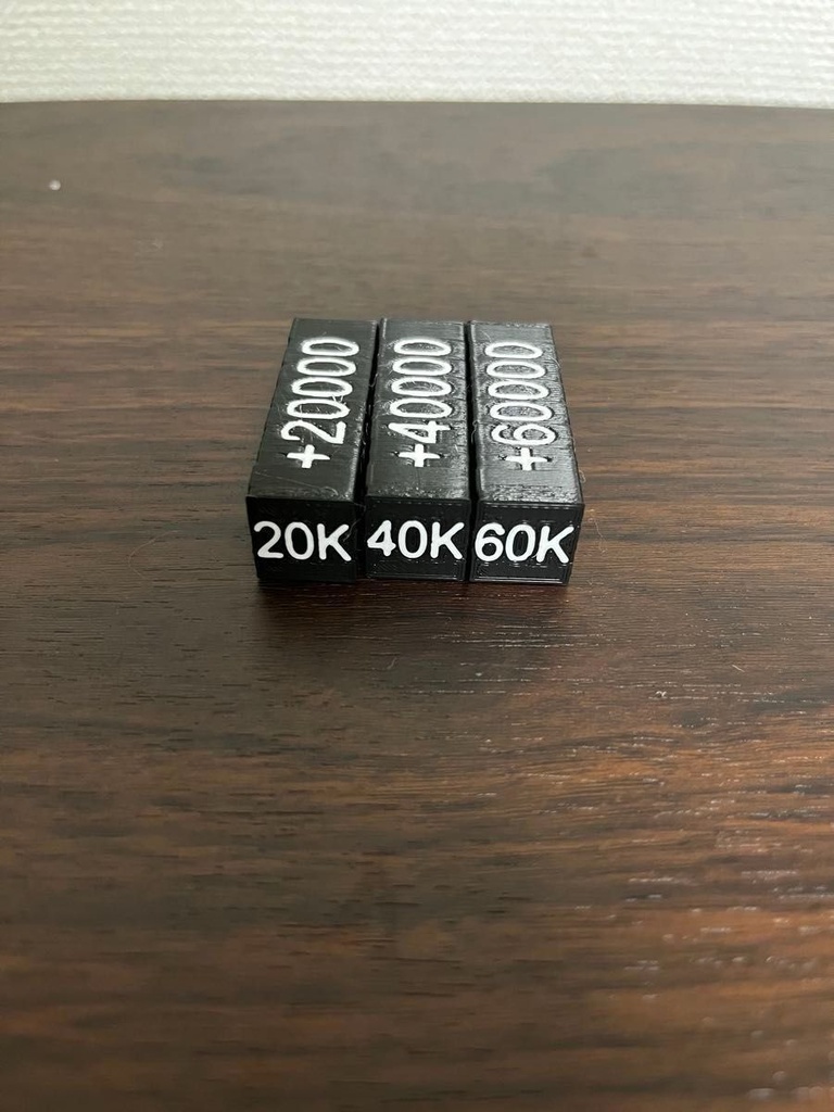 ハンドメイド ヴァンガード用パワーカウンター5面印字 15本収納ボックス付