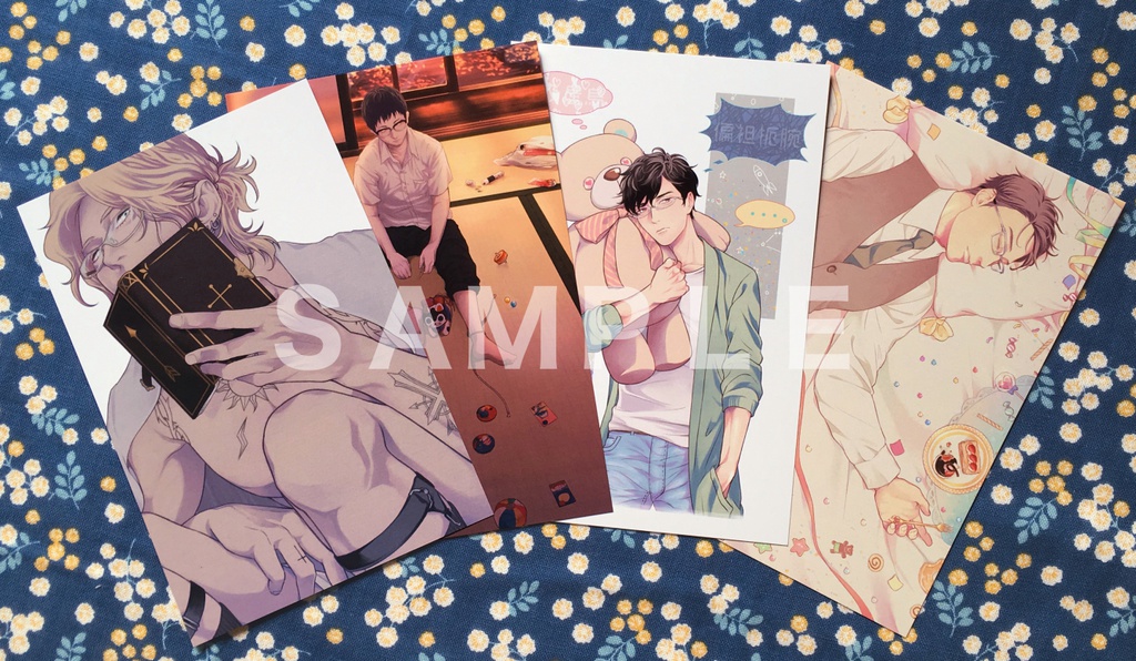 眼鏡男子ポストカード