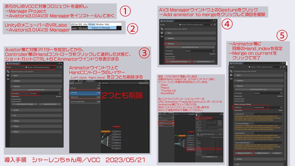 【シャーレンちゃん&汎用】VALVE INDEX用gestureコントローラ雛形【ピースしたい!】