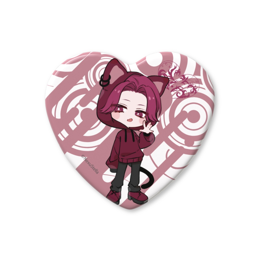 針井トウタ ハート缶バッジ 