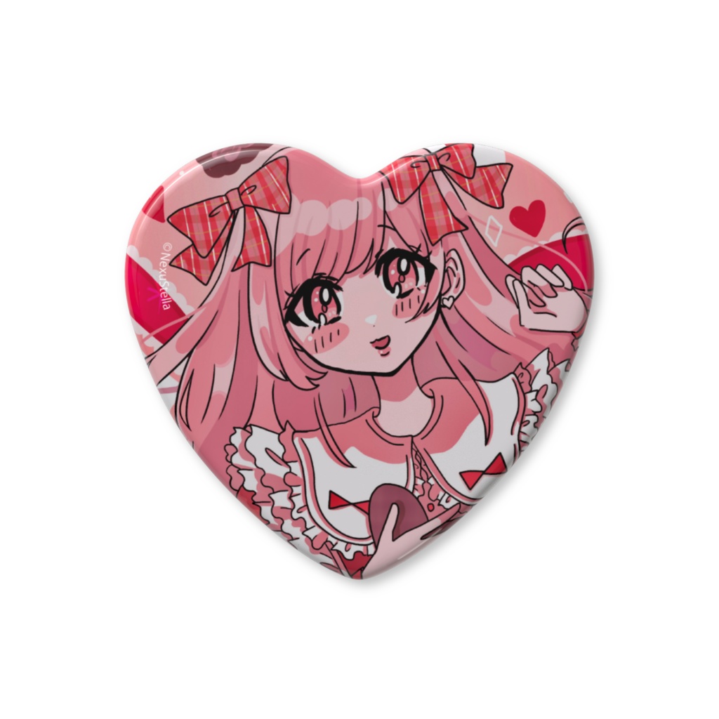 桃花スイ ハート缶バッジ 