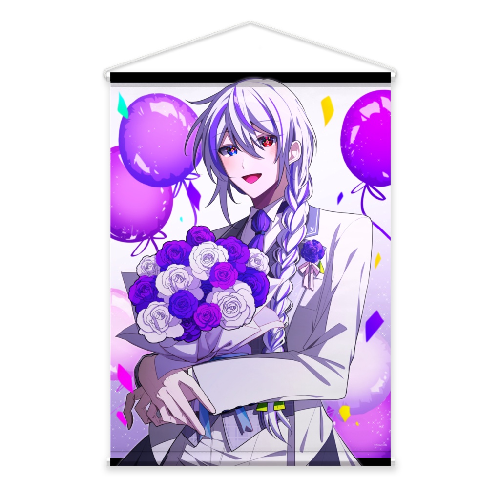 夜神楽ビャッコ タペストリー B2・縦・スエード