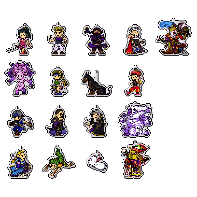 【値下】ファイナルファンタジーⅥ　ドット絵アクリルキーホルダー　全１７種