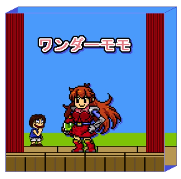 【値下】ワンダーモモ　ドット絵アクリルドミノ