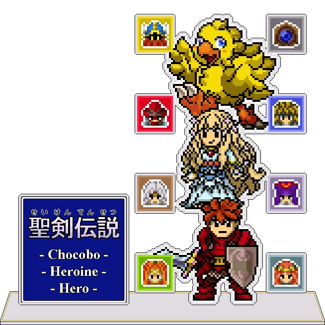 【値下】聖剣伝説１ドット絵アクリルジオラマ