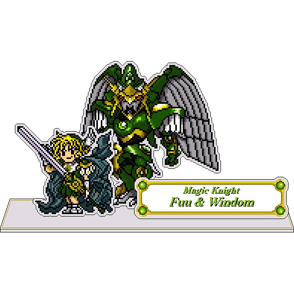 【値下】風の魔法騎士セット・ドット絵アクリルジオラマ