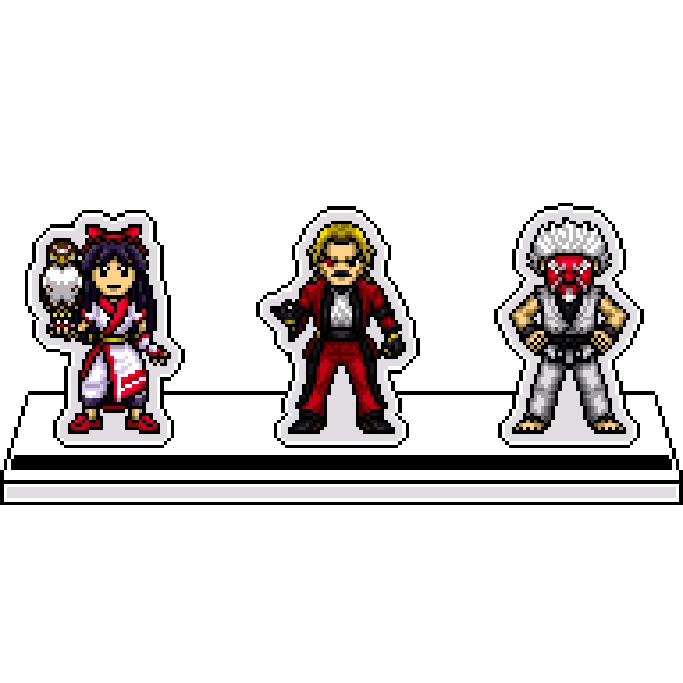 KOFオロチ編ドット絵アクリルジオラマ⑱：ルガール＆ゲスト