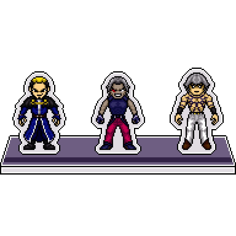 KOFオロチ編ドット絵アクリルジオラマ⑰：'98UMボスチーム