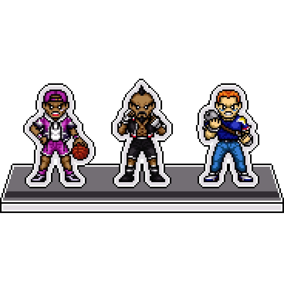 KOFドット絵アクリルジオラマ⑫：アメリカンスポーツチーム