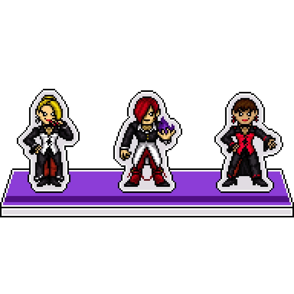 KOFオロチ編ドット絵アクリルジオラマ⑩：八神チーム