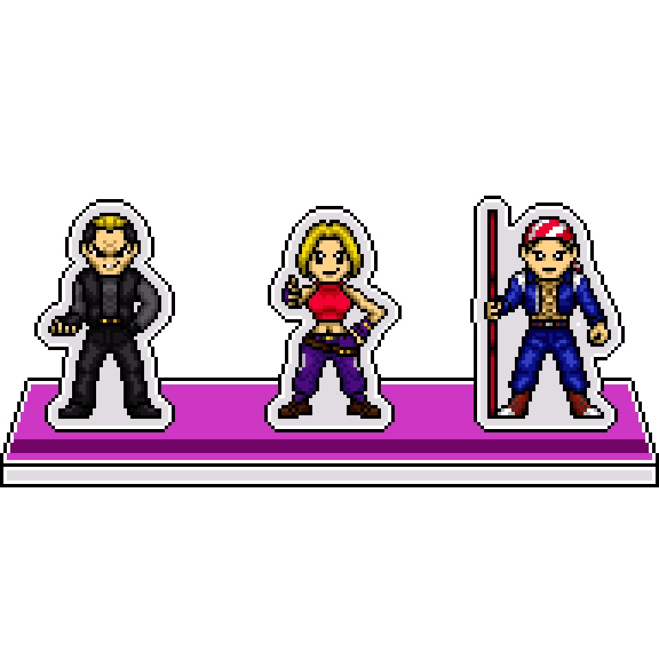 KOFオロチ編ドット絵アクリルジオラマ⑨：'97スペシャルチーム