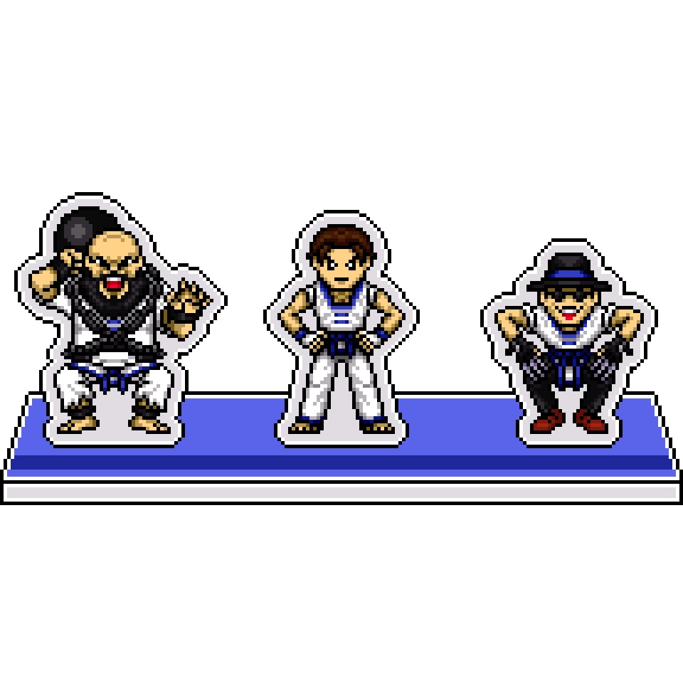 KOFオロチ編ドット絵アクリルジオラマ⑦：キムチーム