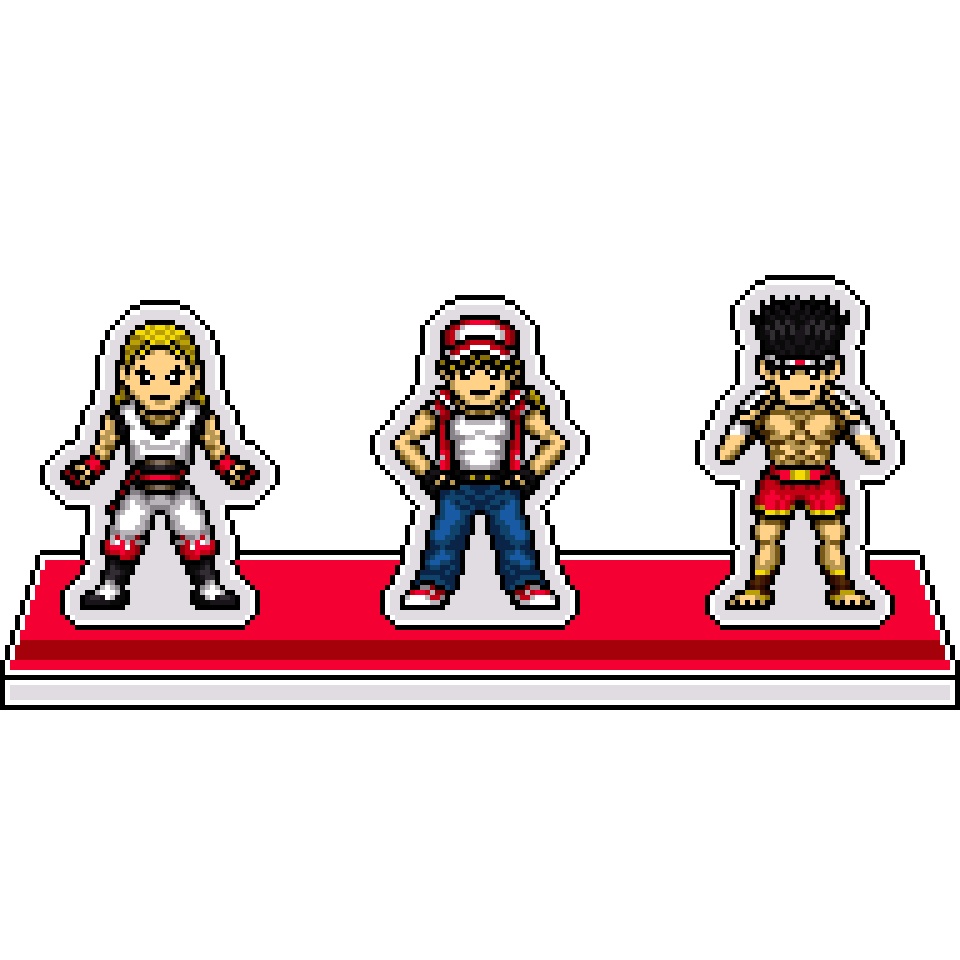 KOFオロチ編ドット絵アクリルジオラマ②：餓狼伝説チーム