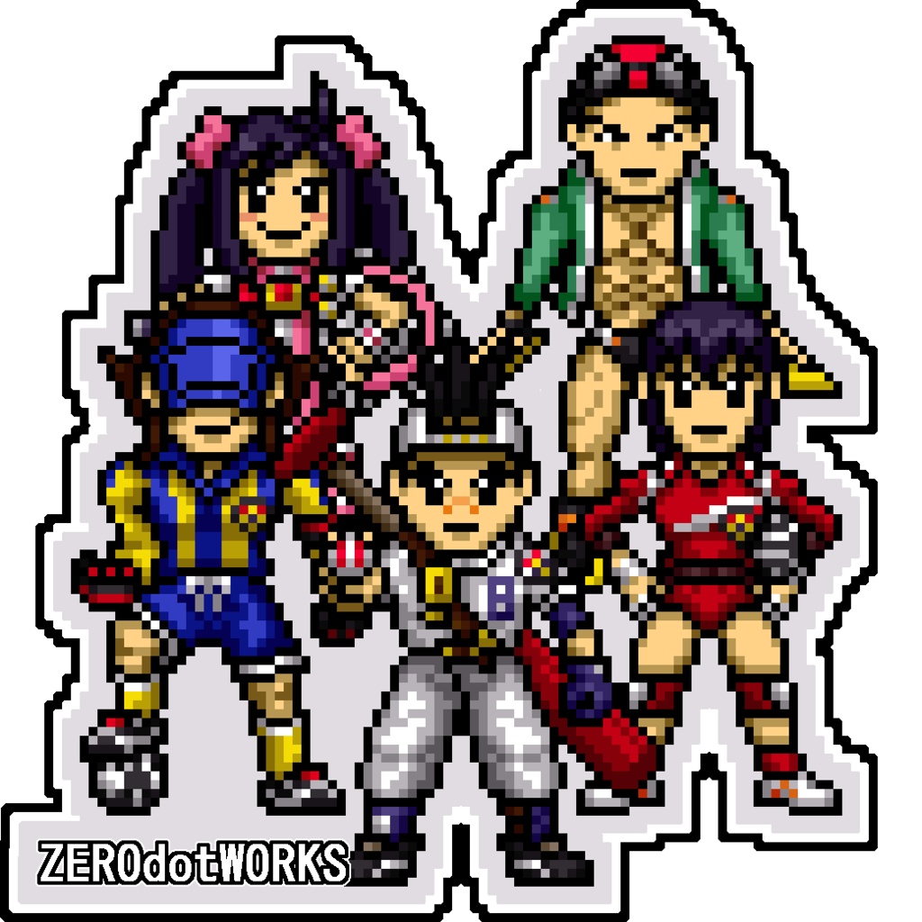 ジャスティス学園ドット絵アクリルスタンド②：五輪高校