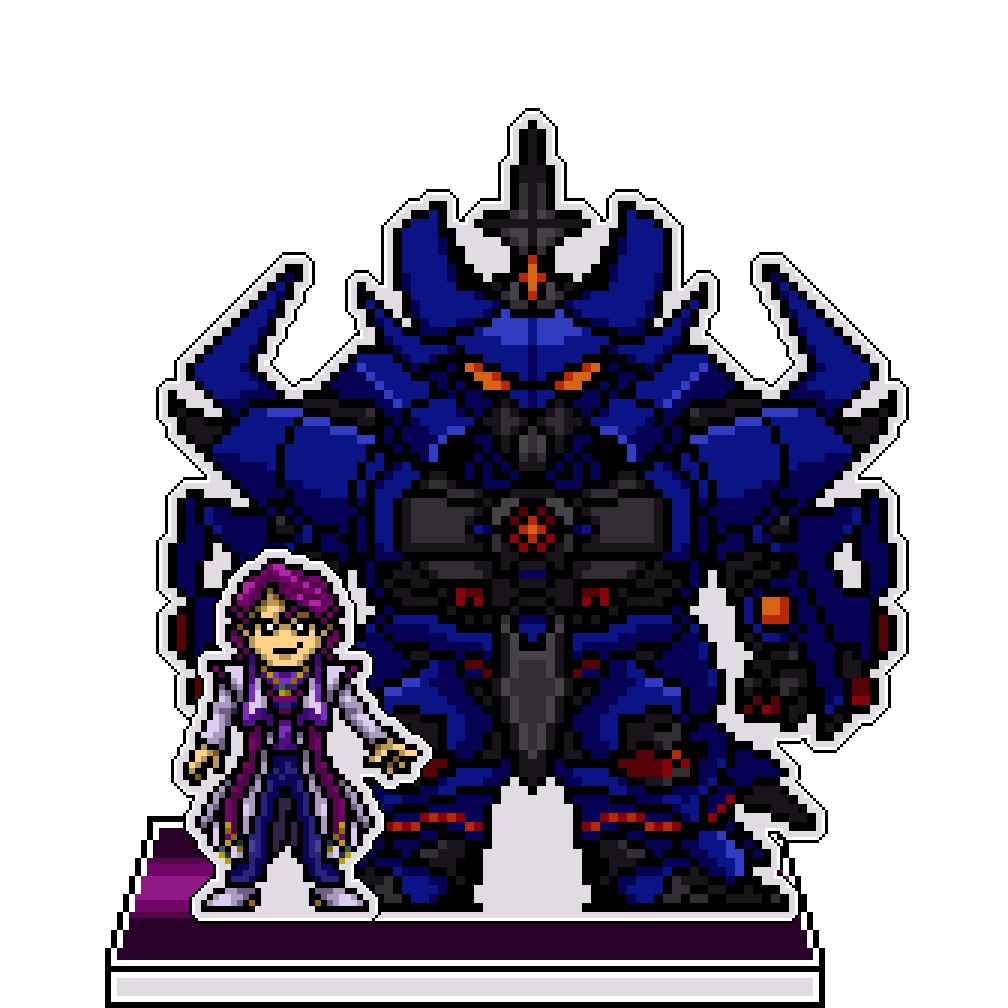 SRWOGドット絵アクリルジオラマ：シュウ×グランゾン