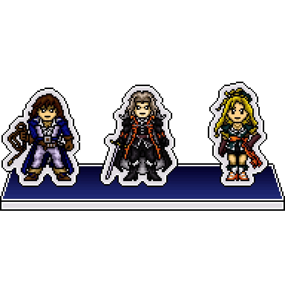 ドット絵トリオアクリルジオラマ：悪魔城ドラキュラX月下の夜想曲