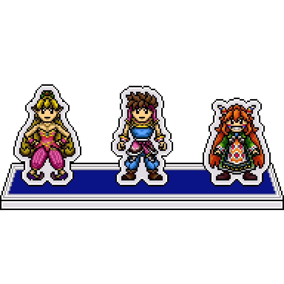 ドット絵３人組アクリルジオラマ：聖剣伝説２