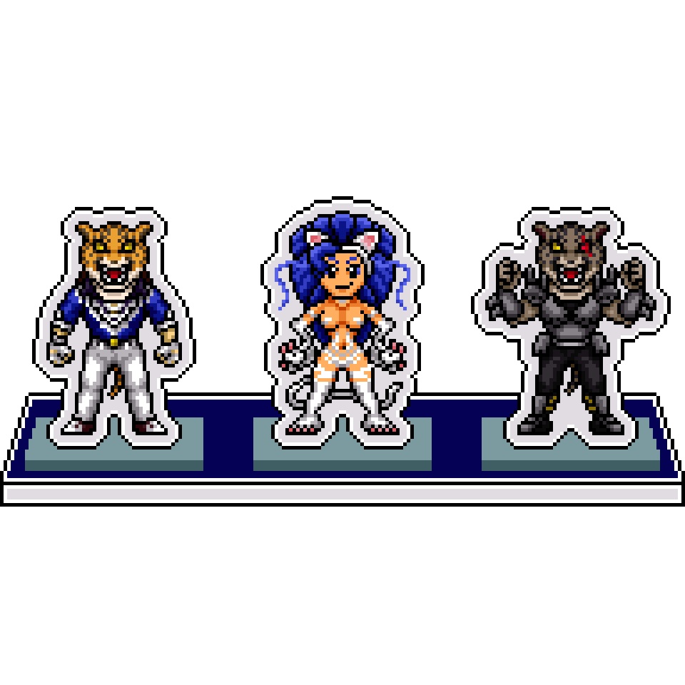 NXCドット絵アクリルジオラマ⑫：フェリシア・キング・アーマーキング
