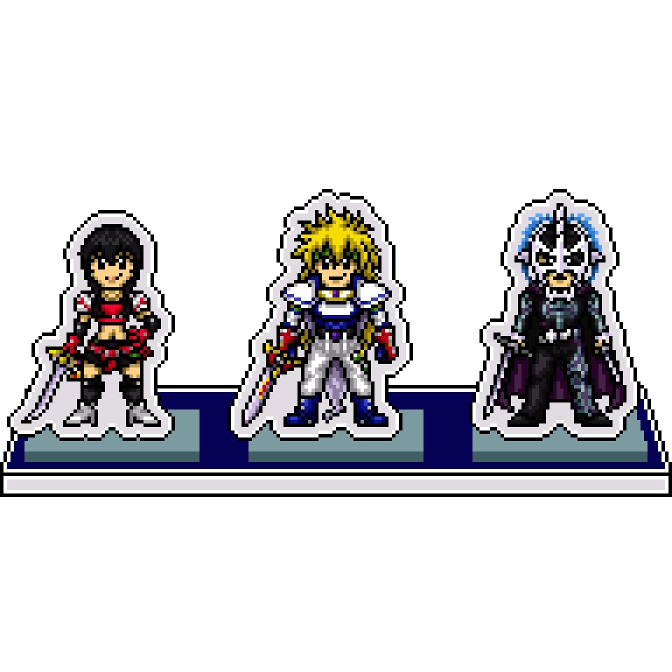 NXCドット絵アクリルジオラマ③：スタン・ルーティ・ジューダス