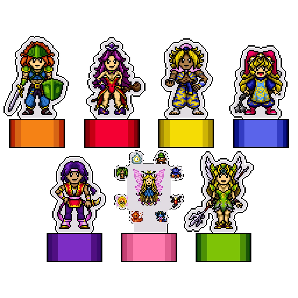 聖剣伝説3ボトルキャップアクリルスタンド7種