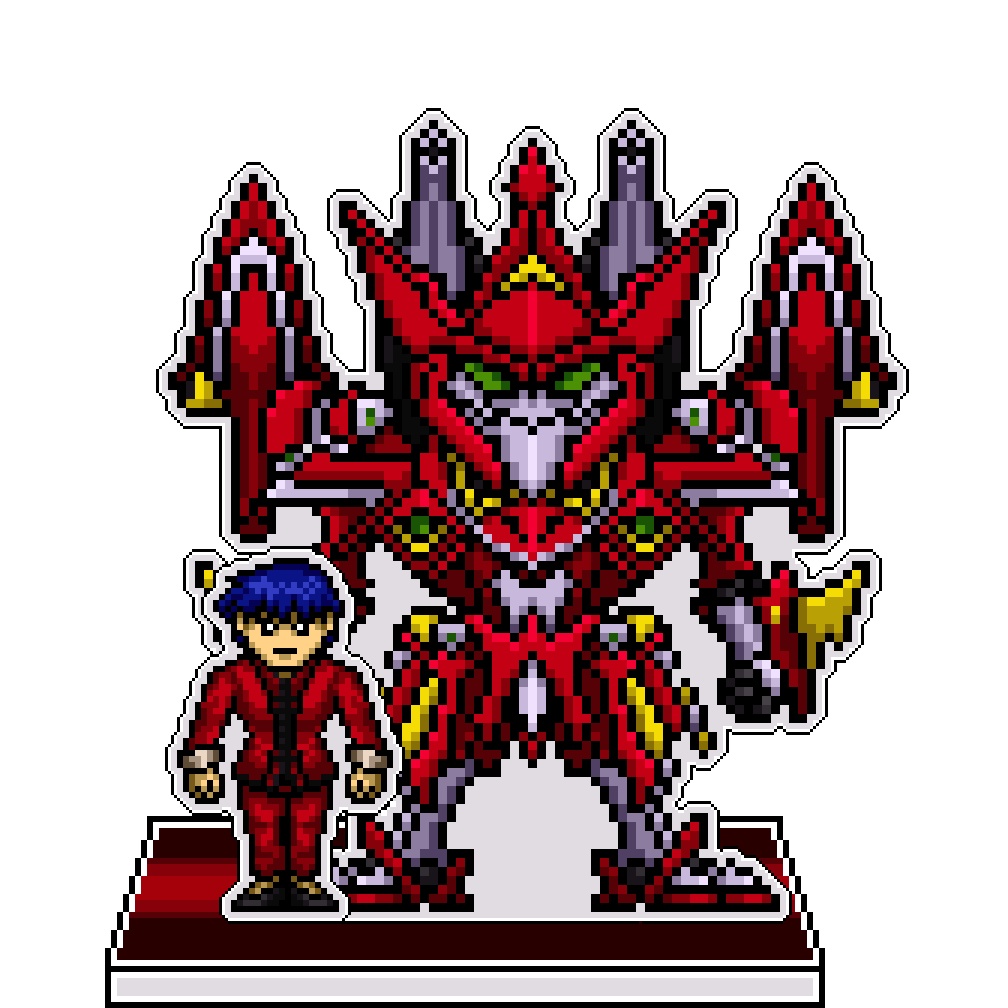 SRWOGドット絵アクリルジオラマ：ヤンロン×グランヴェール