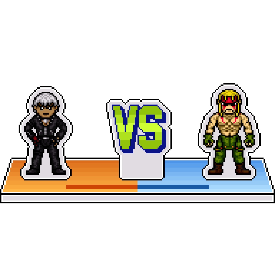 SvCドット絵アクリルジオラマ⑯：K' VS. アレックス