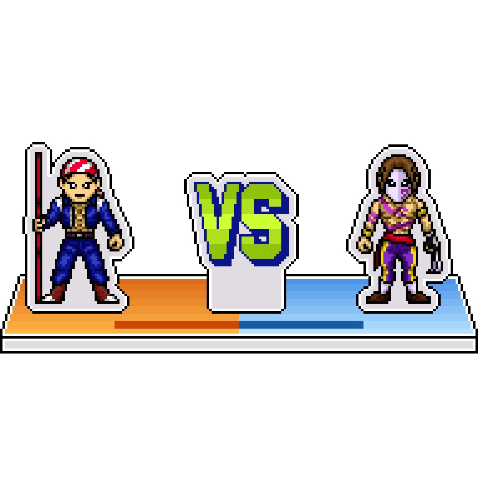SvCドット絵アクリルジオラマ⑭：ビリー VS. バルログ
