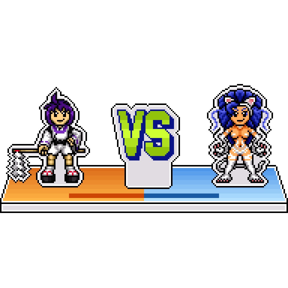 SvCドット絵アクリルジオラマ⑪：あかり VS. フェリシア