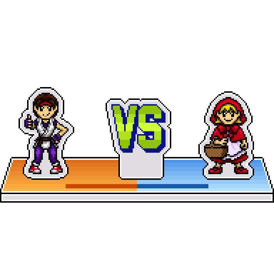 SvCドット絵アクリルジオラマ⑩：ユリ VS. バレッタ