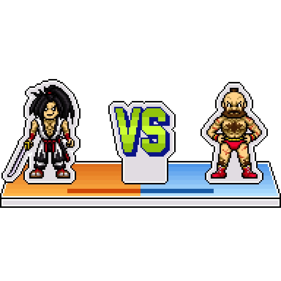 SvCドット絵アクリルジオラマ⑤：覇王丸 VS. ザンギエフ
