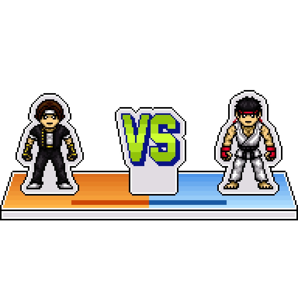 SvCドット絵アクリルジオラマ①：京 VS. リュウ