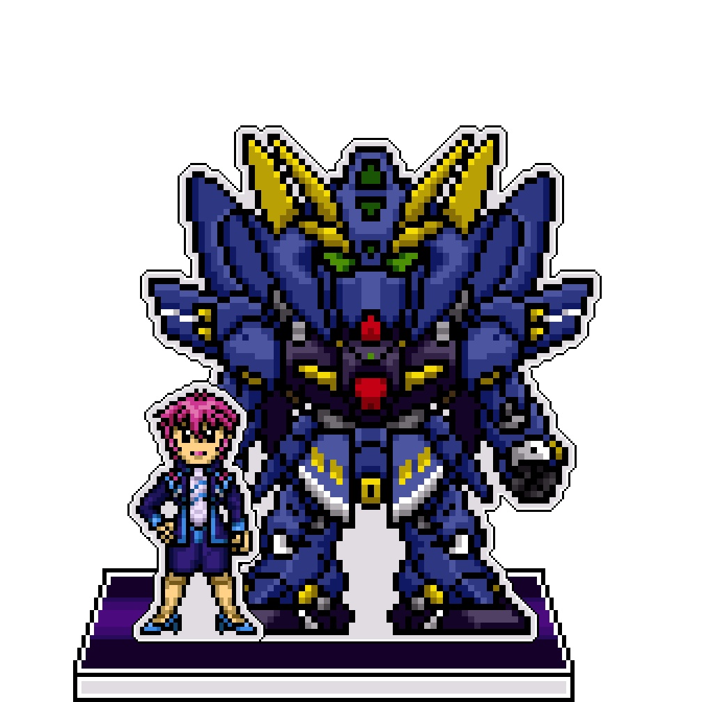 SRWOGドット絵アクリルジオラマ：リン×ヒュッケバイン008L