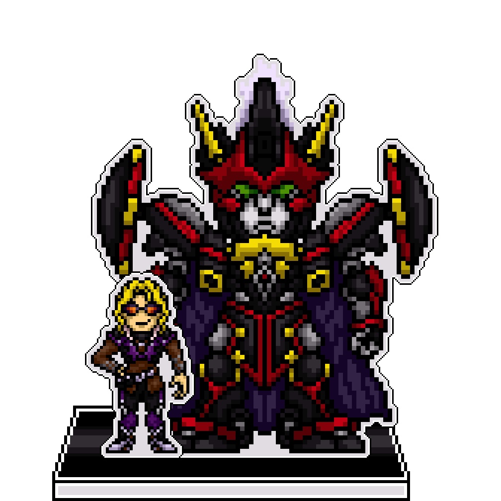 SRWOGドット絵アクリルジオラマ：レーツェル×アウセンザイター