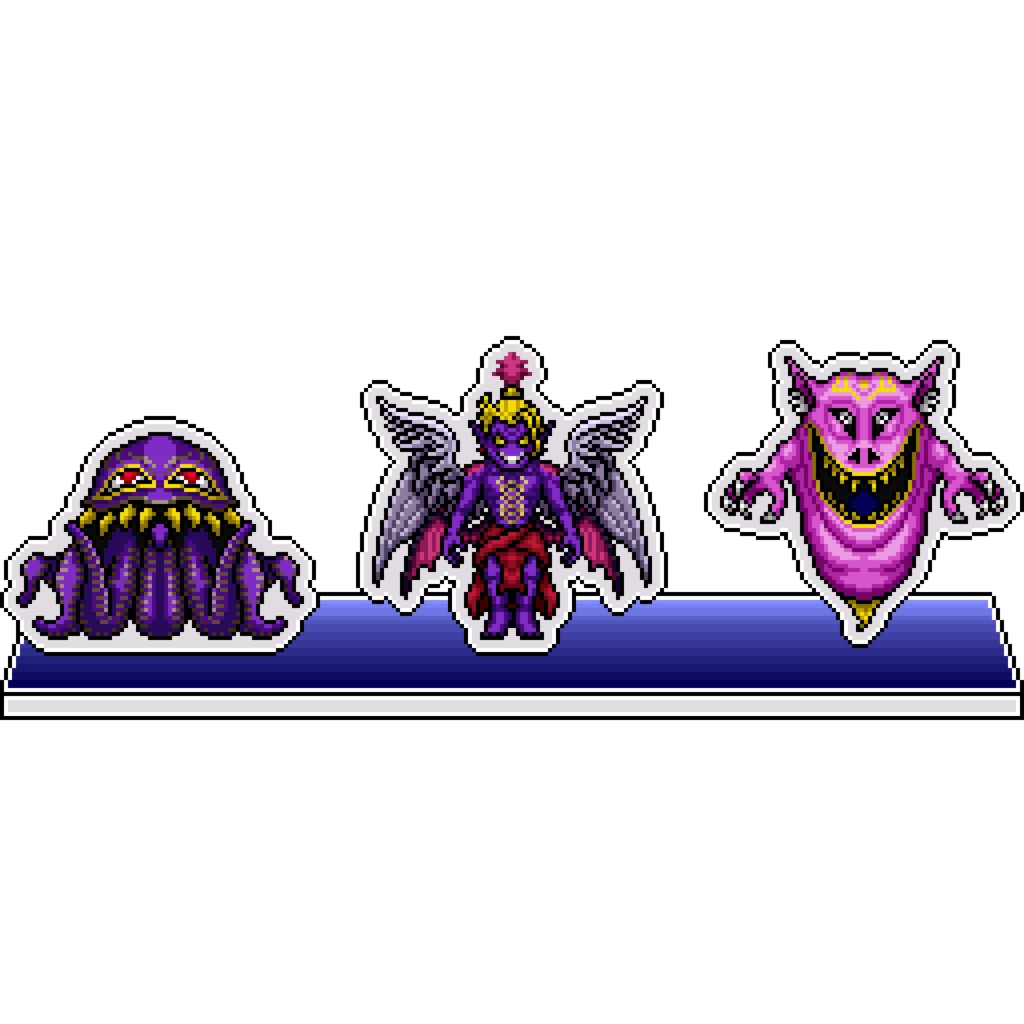 FF6ドット絵アクリルジオラマ⑨：ボスモンスター組