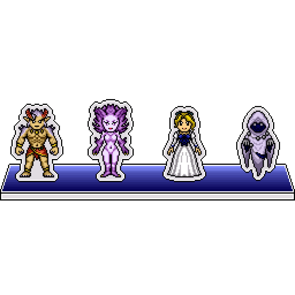 FF6ドット絵アクリルジオラマ⑤：トランスティナ組