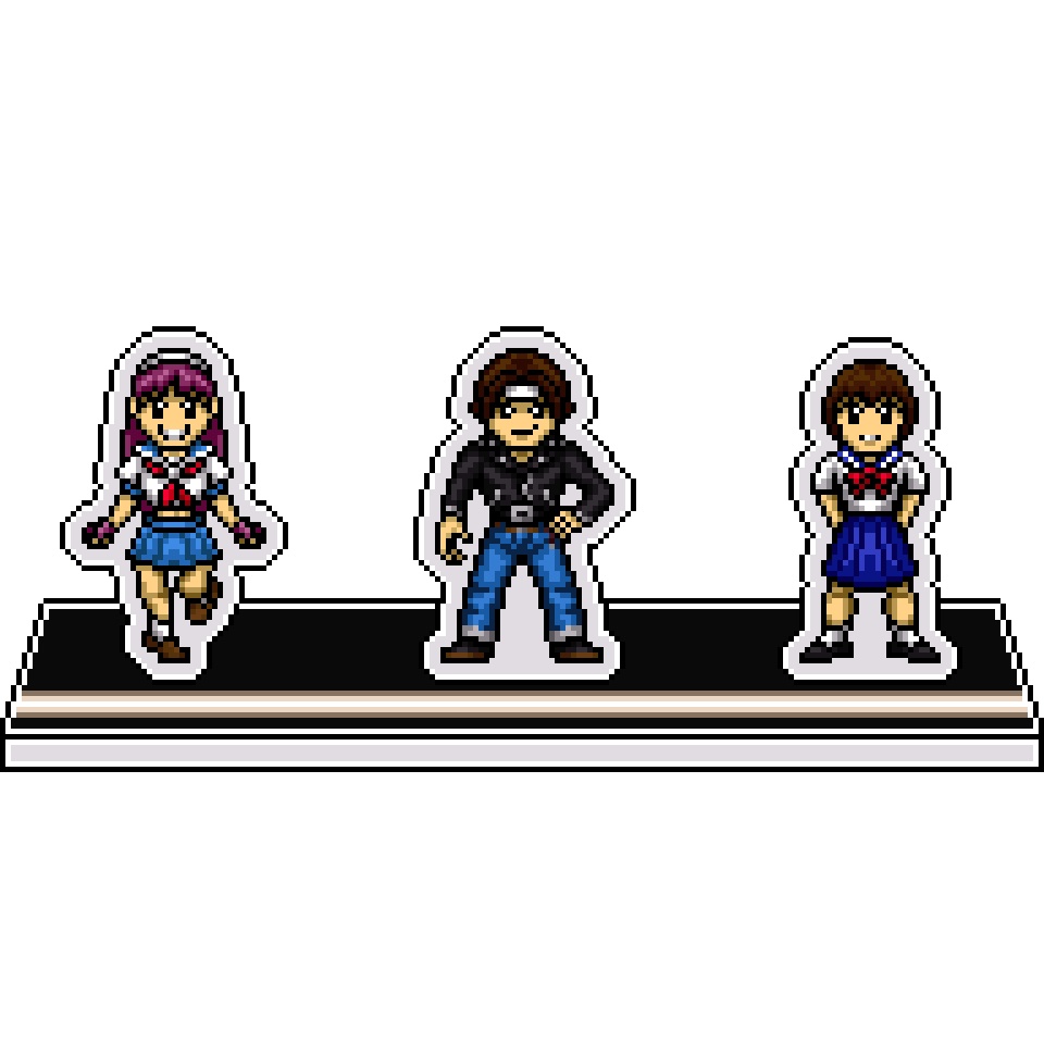 KOFネスツ編ドット絵アクリルジオラマ⑯：ネオジオポケットチーム