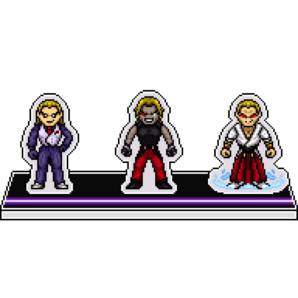 KOFネスツ編ドット絵アクリルジオラマ⑮：2002UM＆NWボスチーム