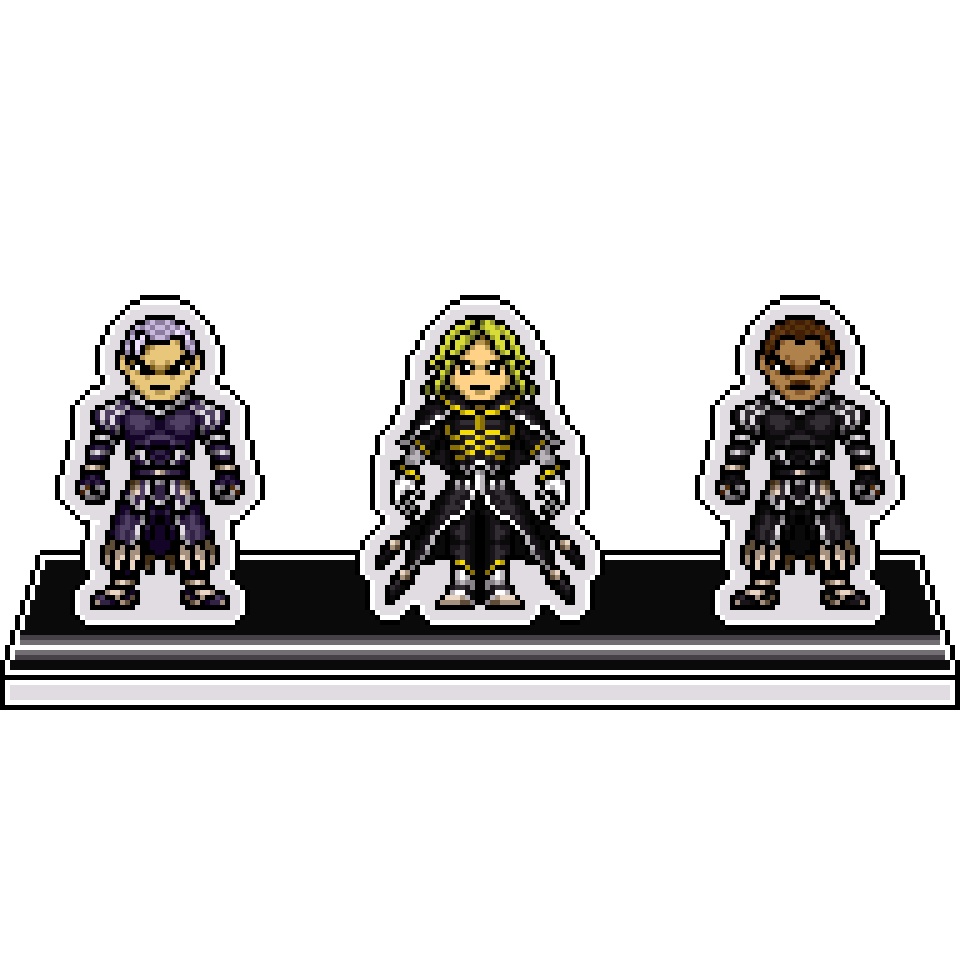 KOFネスツ編ドット絵アクリルジオラマ⑭：ネスツボスチーム