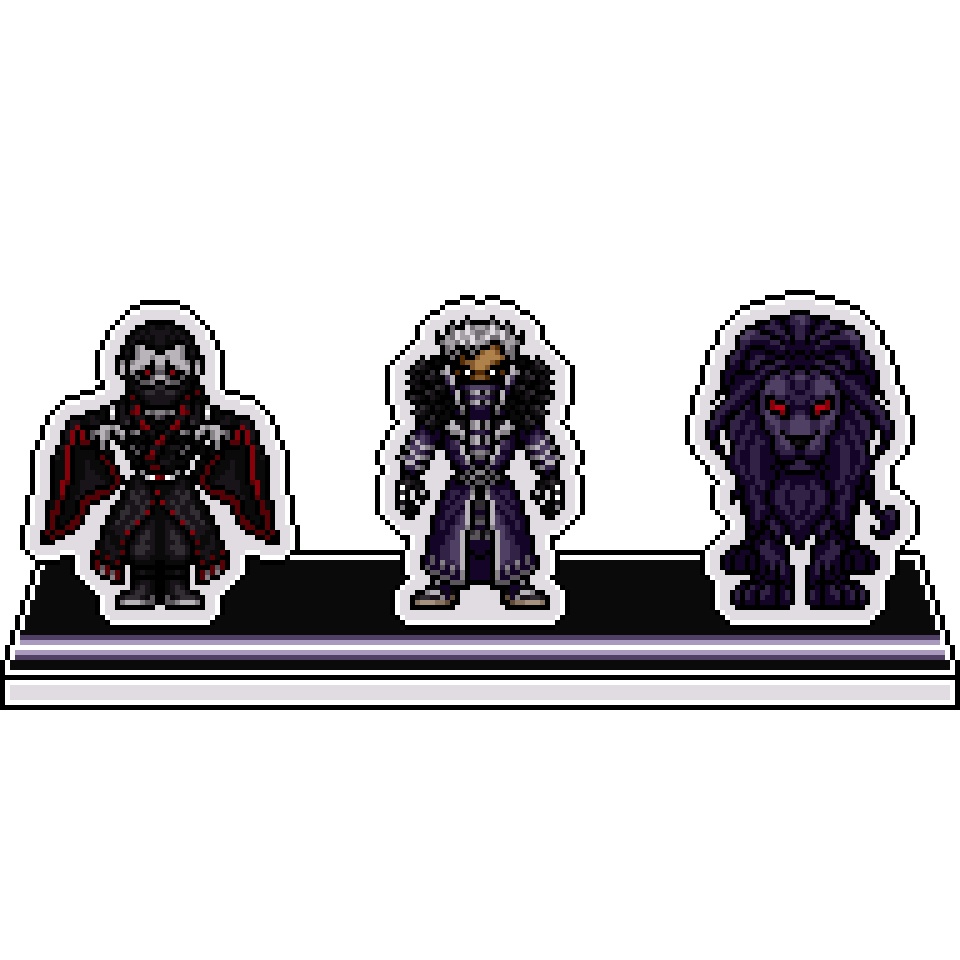 KOFネスツ編ドット絵アクリルジオラマ⑬：ゼロストライカーチーム