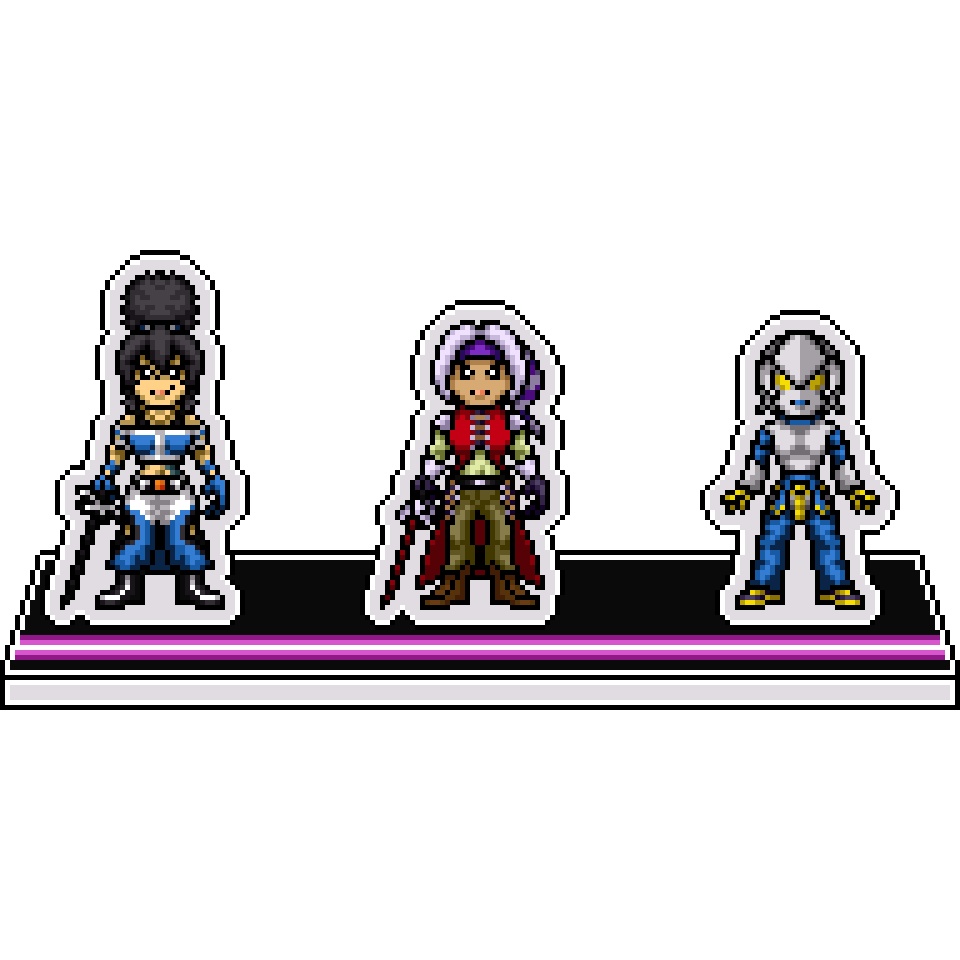 KOFネスツ編ドット絵アクリルジオラマ⑫：クーラサポーターチーム