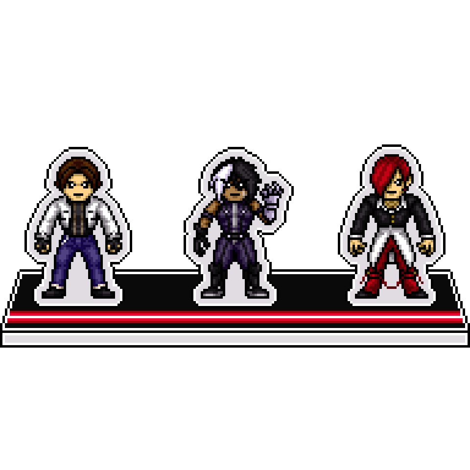 KOFネスツ編ドット絵アクリルジオラマ⑪：サブ主人公チーム