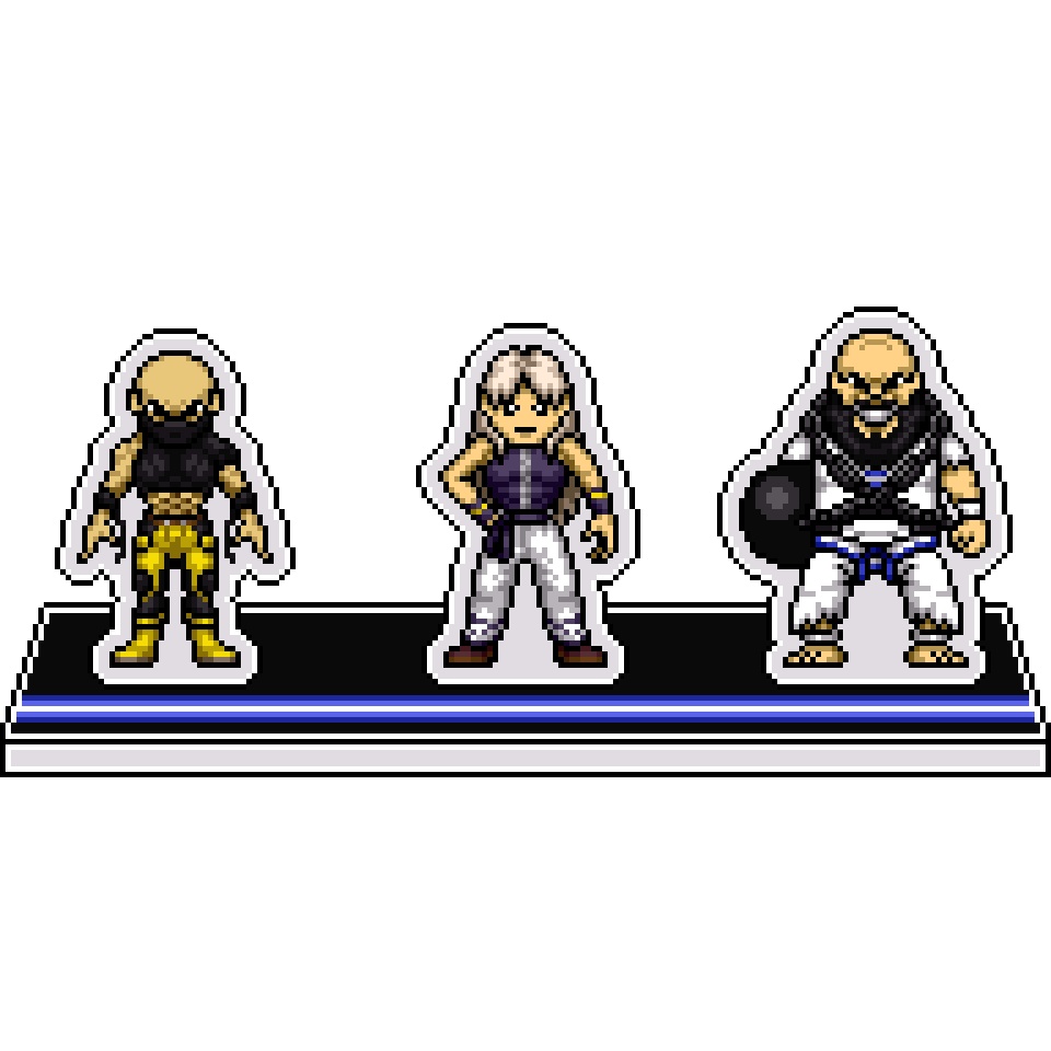 KOFネスツ編ドット絵アクリルジオラマ⑨：ジョンチーム’