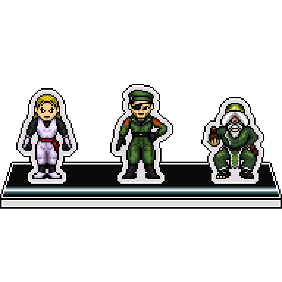 KOFネスツ編ドット絵アクリルジオラマ⑧：マスターチーム’