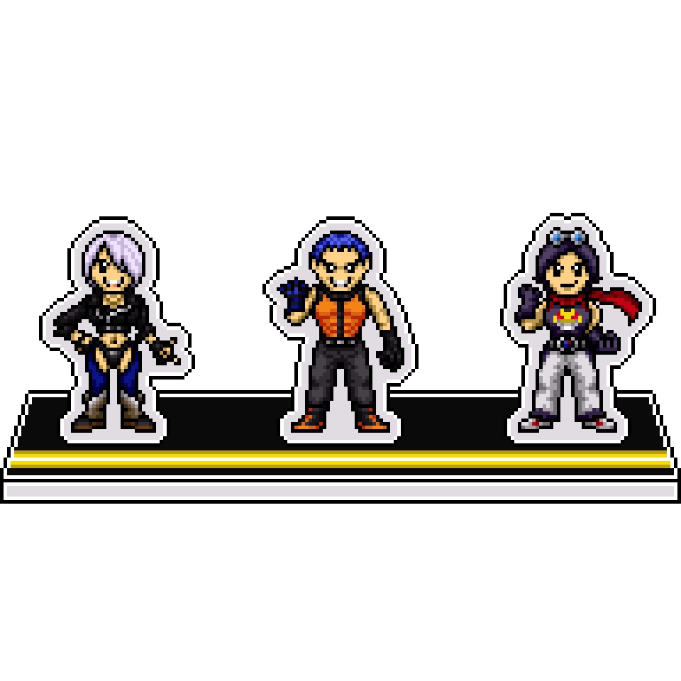 KOFネスツ編ドット絵アクリルジオラマ⑤：2001チーム’