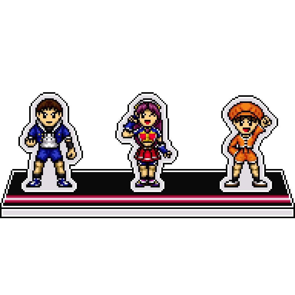 KOFネスツ編ドット絵アクリルジオラマ④：サイコソルジャーチーム